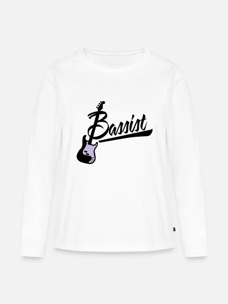 bassist - Frauen Premium Bio Langarmshirt - Weiß