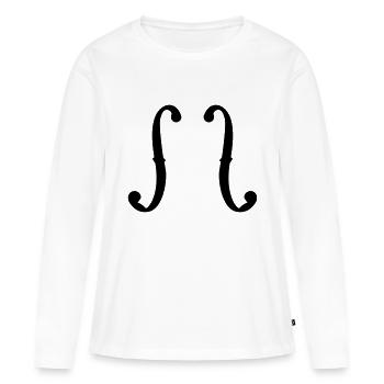 Bass - T-shirt manches longues Premium bio Femme - blanc - Devant - Julia (174cm)