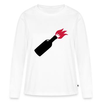 Molotow Cocktail - Frauen Premium Bio Langarmshirt - Weiß - Vorne - Julia (174cm)