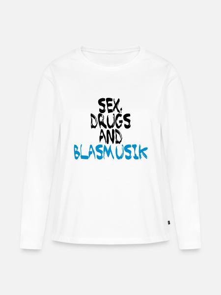 blasmusik - Frauen Premium Bio Langarmshirt - Weiß
