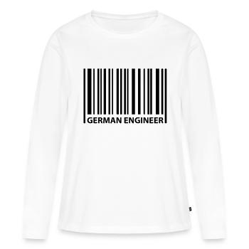 german engineer - Frauen Premium Bio Langarmshirt - Weiß - Vorne - Julia (174cm)