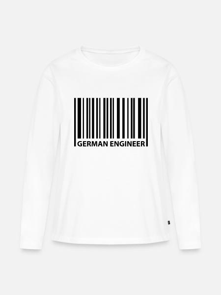 german engineer - Frauen Premium Bio Langarmshirt - Weiß