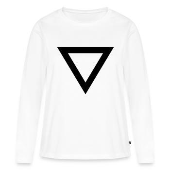 triangle - Women's Premium Organic Long Sleeve Shirt - white - Front - Julia (174cm)
