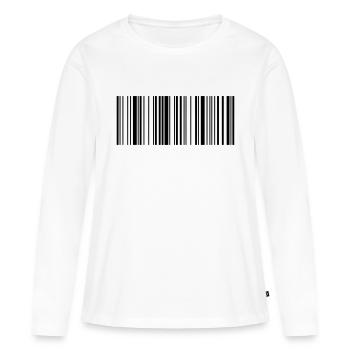 Barcode Scannen EAN 1c - Frauen Premium Bio Langarmshirt - Weiß - Vorne - Julia (174cm)