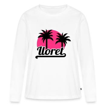Lloret de Mar - T-shirt manches longues Premium bio Femme - blanc - Devant - Julia (174cm)