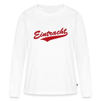 Eintracht Baseball-Style - Frauen Premium Bio Langarmshirt - Weiß - Vorne - Julia (174cm)