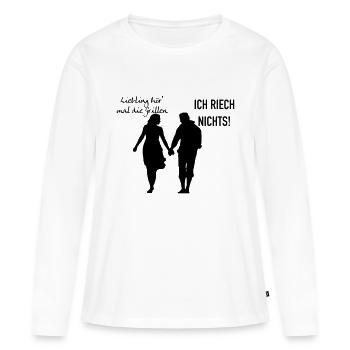 Grillen romantisch - Frauen Premium Bio Langarmshirt - Weiß - Vorne - Julia (174cm)