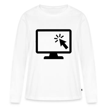 Computer - Frauen Premium Bio Langarmshirt - Weiß - Vorne - Julia (174cm)