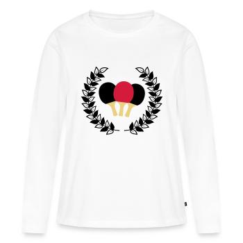 table tennis tennis de table - T-shirt manches longues Premium bio Femme - blanc - Devant - Julia (174cm)