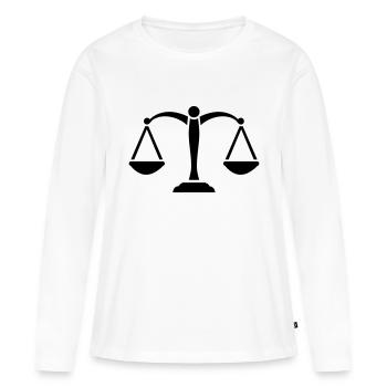 Balance - T-shirt manches longues Premium bio Femme - blanc - Devant - Julia (174cm)