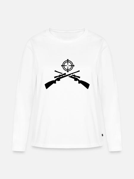 Gewehr - Frauen Premium Bio Langarmshirt - Weiß