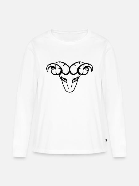 Widder horoskop - Frauen Premium Bio Langarmshirt - Weiß