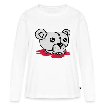 sang polaire horreur sans tête décapité séparé de - T-shirt manches longues Premium bio Femme - blanc - Devant - Julia (174cm)
