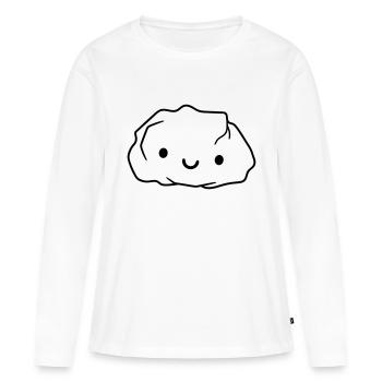 kiesel stein felsen - Frauen Premium Bio Langarmshirt - Weiß - Vorne - Julia (174cm)