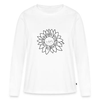 Tournesol! - T-shirt manches longues Premium bio Femme - blanc - Devant - Julia (174cm)