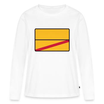 Place name sign blank - fill in yourself! - Women's Premium Organic Long Sleeve Shirt - white - Front - Julia (174cm)