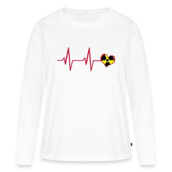 Cardio RX - T-shirt manches longues Premium bio Femme - blanc - Devant - Julia (174cm)
