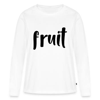 Fruit - T-shirt manches longues Premium bio Femme - blanc - Devant - Julia (174cm)