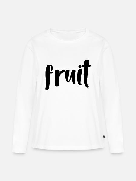 Obst - Frauen Premium Bio Langarmshirt - Weiß