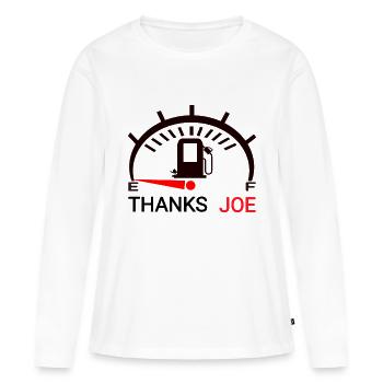 Joe rouge - T-shirt manches longues Premium bio Femme - blanc - Devant - Julia (174cm)