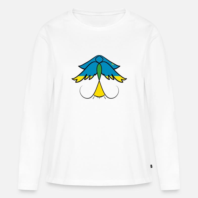 Engel der Vergebung - Frauen Premium Bio Langarmshirt - Weiß