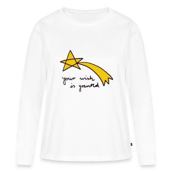 your wish is granted - Women's Premium Organic Long Sleeve Shirt - white - Front - Julia (174cm)