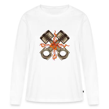 Geschwindigkeit - Frauen Premium Bio Langarmshirt - Weiß - Vorne - Julia (174cm)