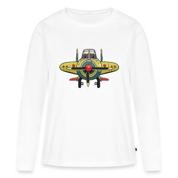 Toy Airplanes - Women's Premium Organic Long Sleeve Shirt - white - Front - Julia (174cm)