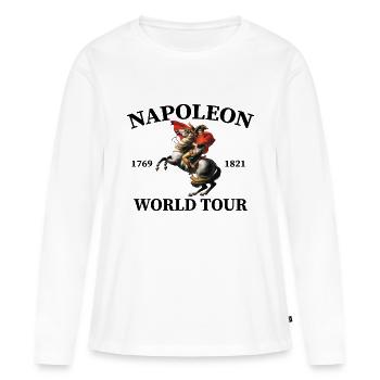 Tour du monde Napoléon - T-shirt manches longues Premium bio Femme - blanc - Devant - Julia (174cm)