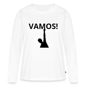 Vamos - T-shirt manches longues Premium bio Femme - blanc - Devant - Julia (174cm)