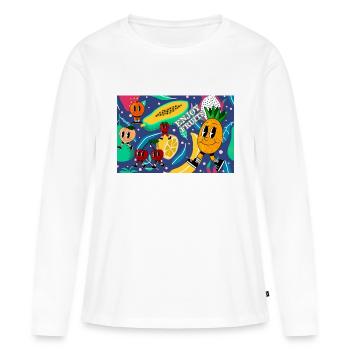 Enjoy Fruits - Sommerdesign - Frauen Premium Bio Langarmshirt - Weiß - Vorne - Julia (174cm)