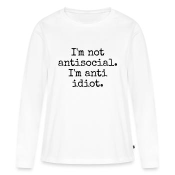 Introverted and picky - Women's Premium Organic Long Sleeve Shirt - white - Front - Julia (174cm)