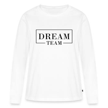 Équipe de rêve - T-shirt manches longues Premium bio Femme - blanc - Devant - Julia (174cm)