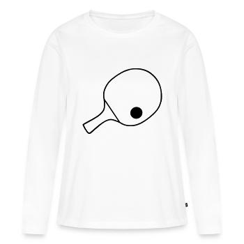 Table tennis rackets, table tennis - Women's Premium Organic Long Sleeve Shirt - white - Front - Julia (174cm)