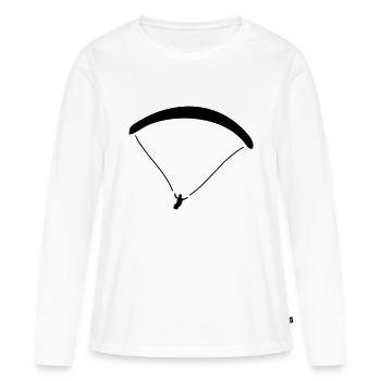Gleitschirm - Frauen Premium Bio Langarmshirt - Weiß - Vorne - Julia (174cm)