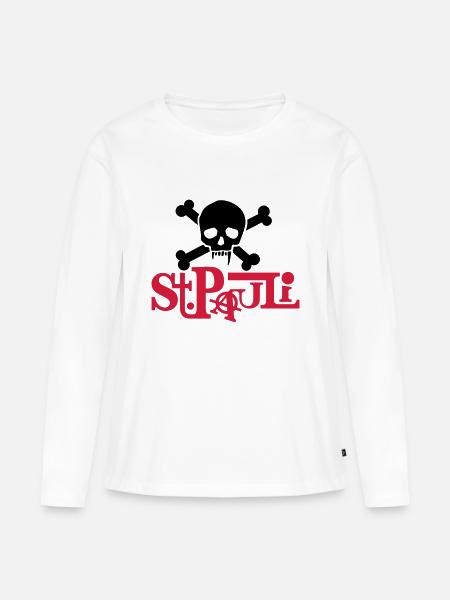 pauli01_2f - Frauen Premium Bio Langarmshirt - Weiß