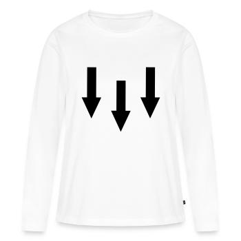 Arrows - Women's Premium Organic Long Sleeve Shirt - white - Front - Julia (174cm)
