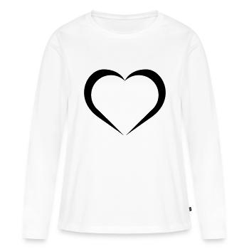 heart - Frauen Premium Bio Langarmshirt - Weiß - Vorne - Julia (174cm)