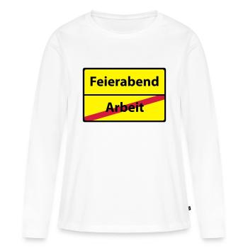Arbeit Feierabend - Frauen Premium Bio Langarmshirt - Weiß - Vorne - Julia (174cm)