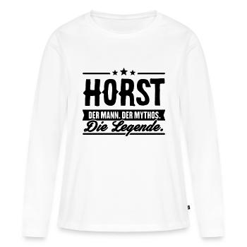 Man Myth Legend Horst - T-shirt manches longues Premium bio Femme - blanc - Devant - Julia (174cm)