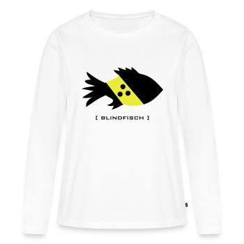 blindfisch fisch blind doof depp blinder - Frauen Premium Bio Langarmshirt - Weiß - Vorne - Julia (174cm)