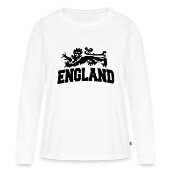 england with lion - T-shirt manches longues Premium bio Femme - blanc - Devant - Julia (174cm)
