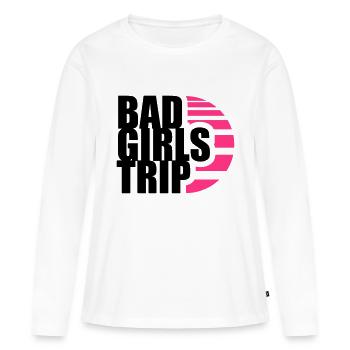 sonne schwarz team crew boese bad gefaehrlich on t - Frauen Premium Bio Langarmshirt - Weiß - Vorne - Julia (174cm)
