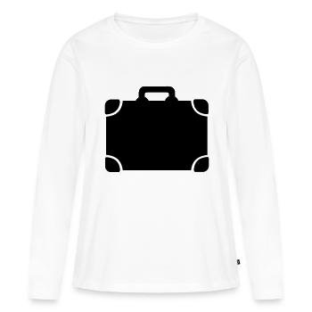 Koffer - Frauen Premium Bio Langarmshirt - Weiß - Vorne - Julia (174cm)