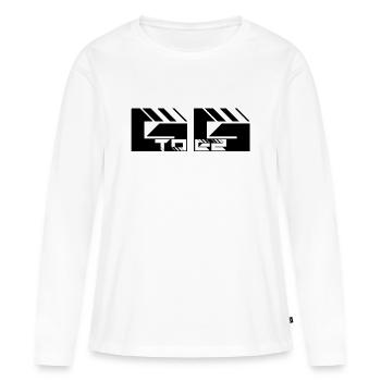 Idée de cadeau GG Good Game à Easy EZ CS GO - T-shirt manches longues Premium bio Femme - blanc - Devant - Julia (174cm)