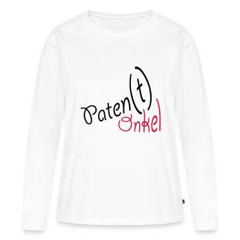 Parrain - T-shirt manches longues Premium bio Femme - blanc - Devant - Julia (174cm)