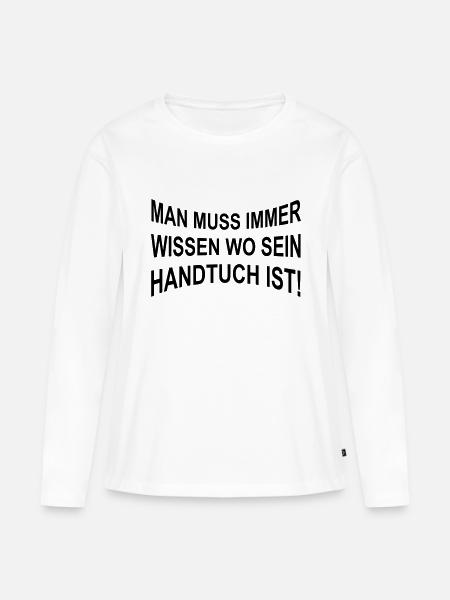 Towel - Women's Premium Organic Long Sleeve Shirt - white
