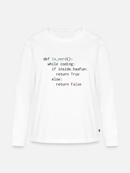 Python Definition von Nerd - Frauen Premium Bio Langarmshirt - Weiß