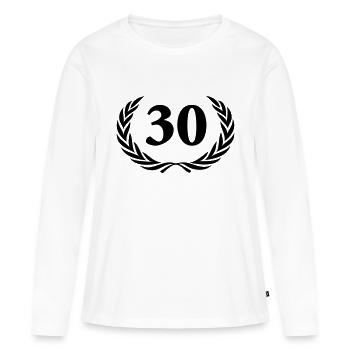 30 - Women's Premium Organic Long Sleeve Shirt - white - Front - Julia (174cm)