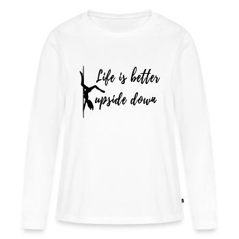 Pole dance - Frauen Premium Bio Langarmshirt - Weiß - Vorne - Julia (174cm)